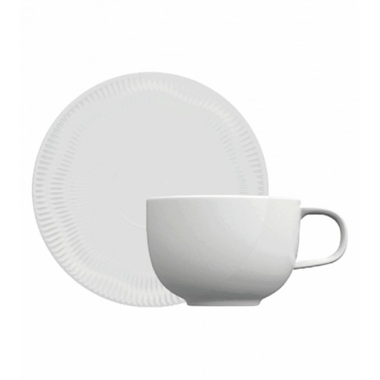 Xicara Para Café 100ml Com Pires Shell Porcelana Germer